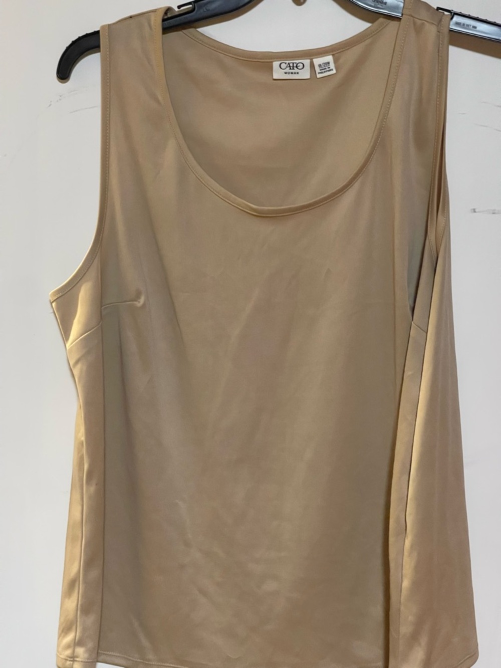 Cato Tan Scoop Neck Sleeveless Tank
